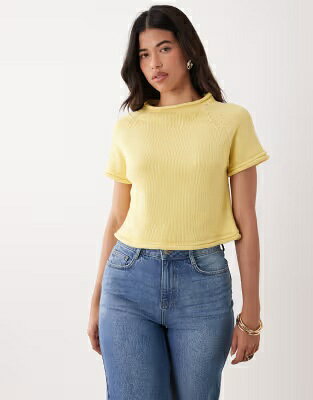 エイソス ニット Tシャツ レディース ASOS DESIGN ASOS DESIGN KNIT BOAT NECK T-SHIRT IN BUTTERMILK / レディースファッション トップス｜楽天市場で人気のファッション・25,400円